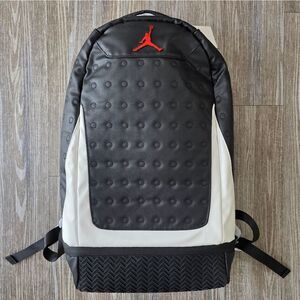Nike Air Jordan Retro 13 XIII Backpack Bag Playoffs Black White Red Leather New